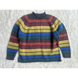 90’s Rainbow Mock Neck Sweater